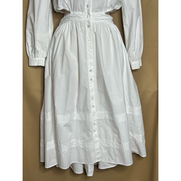 Toccin NY White Cutout Shirt Dress 6 - Picture 8 of 9